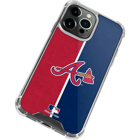 MLB Atlanta Braves Split iPhone 15 Pro Max Clear Case