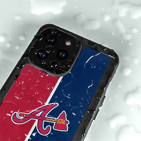 MLB Atlanta Braves Split iPhone 14 Pro Max Waterproof Case
