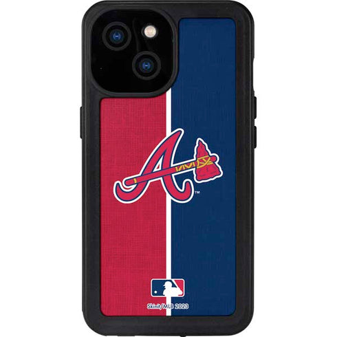MLB Atlanta Braves Split iPhone 15 Waterproof Case