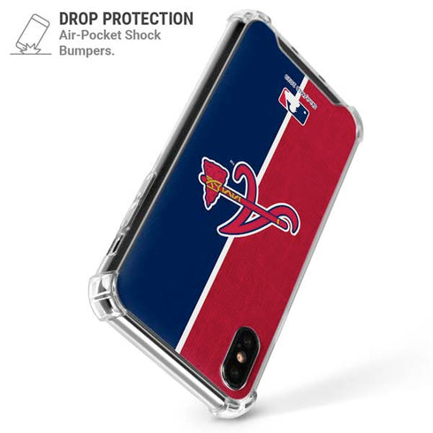 MLB Atlanta Braves Split iPhone XS Max Clear Case