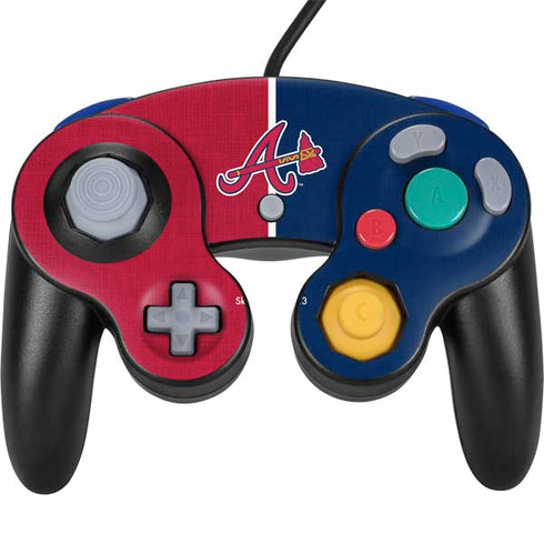 MLB Atlanta Braves Split Nintendo GameCube Controller Skin