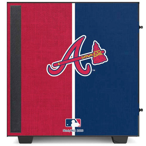 MLB Atlanta Braves Split NZXT H510 Compact ATX Mid-Tower Case Skin