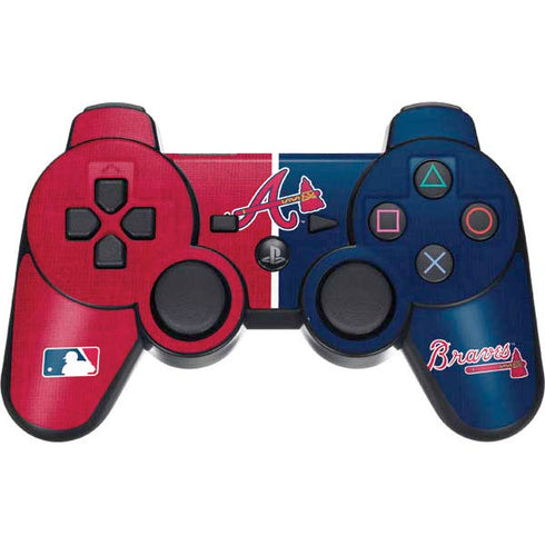 MLB Atlanta Braves Split PS3 Dual Shock wireless controller Skin