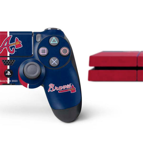MLB Atlanta Braves Split PS4 Console and Controller Bundle Skin
