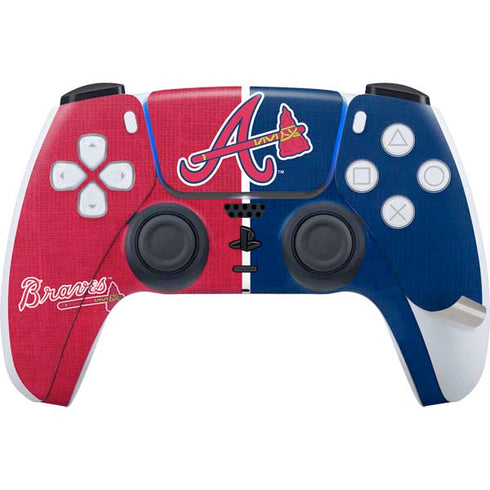 MLB Atlanta Braves Split PS5 Controller Skin