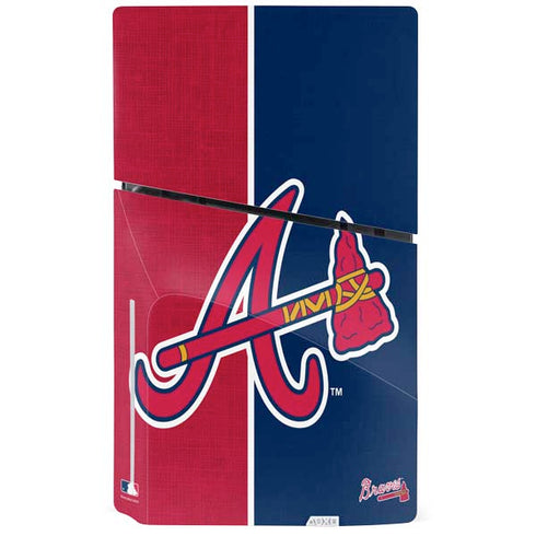 MLB Atlanta Braves Split PS5 Slim Disk Console Skin