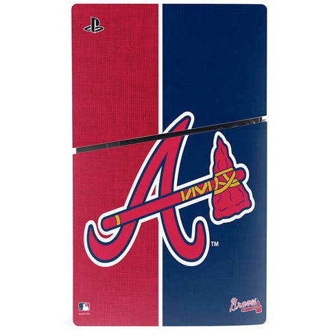 MLB Atlanta Braves Split PS5 Slim Digital Edition Console Skin