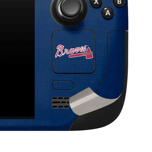 MLB Atlanta Braves Split Steam Deck Handheld Gaming Computer Skin