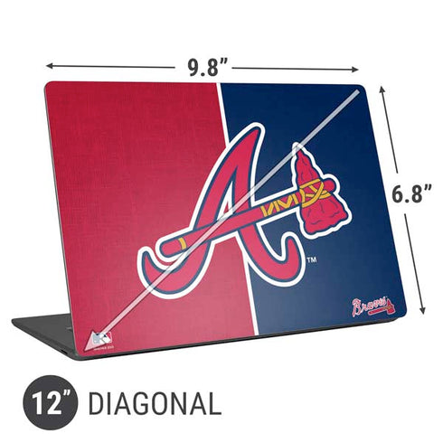 MLB Atlanta Braves Split Universal Laptop 12in (9.8 x 6.8in) Skin