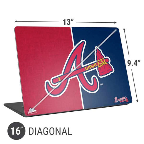 MLB Atlanta Braves Split Universal Laptop 16in (13 x 9.4in) Skin
