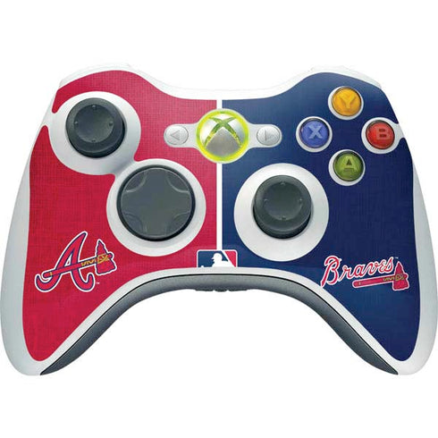 MLB Atlanta Braves Split Xbox 360 Wireless Controller Skin