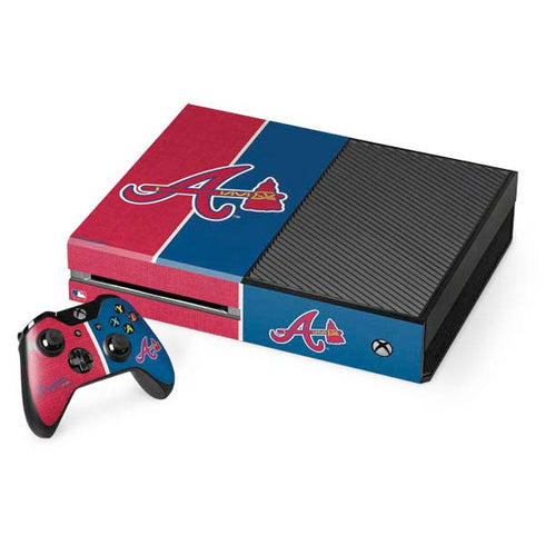 MLB Atlanta Braves Split Xbox One Console and Controller Bundle Skin