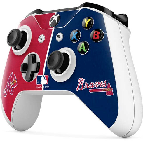 MLB Atlanta Braves Split Xbox One S Controller Skin