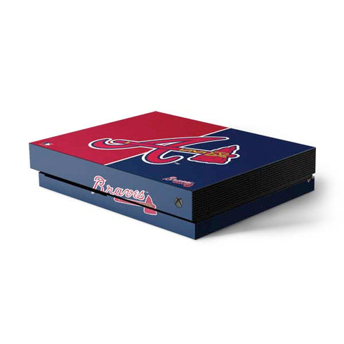 MLB Atlanta Braves Split Xbox One X Console Skin