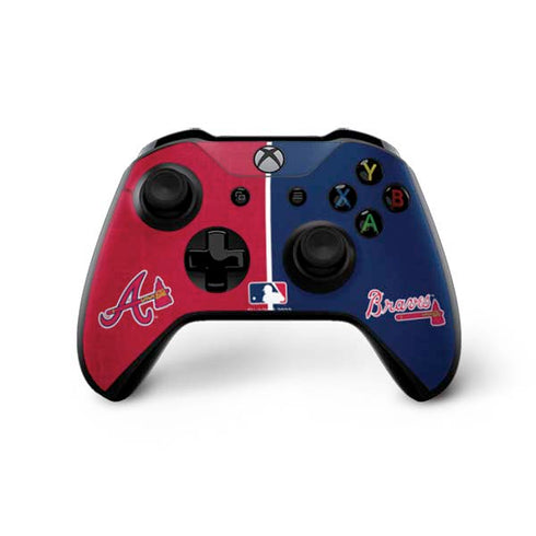 MLB Atlanta Braves Split Xbox One X Controller Skin