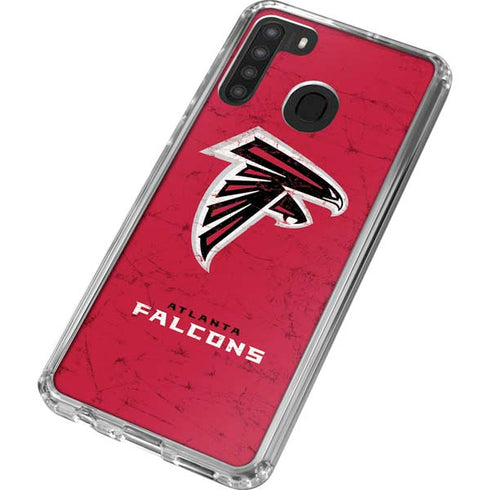 NFL Atlanta Falcons - Alternate Distressed Galaxy A21 Clear Case
