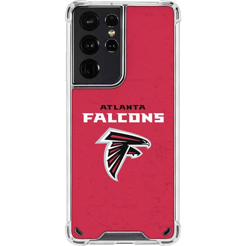 NFL Atlanta Falcons - Alternate Distressed Galaxy S21 Ultra 5G Clear Case
