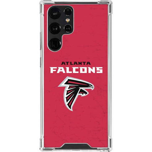 NFL Atlanta Falcons - Alternate Distressed Galaxy S22 Ultra Clear Case
