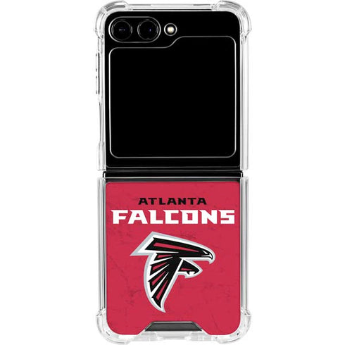 NFL Atlanta Falcons - Alternate Distressed Galaxy Z Flip5 5G Clear Case