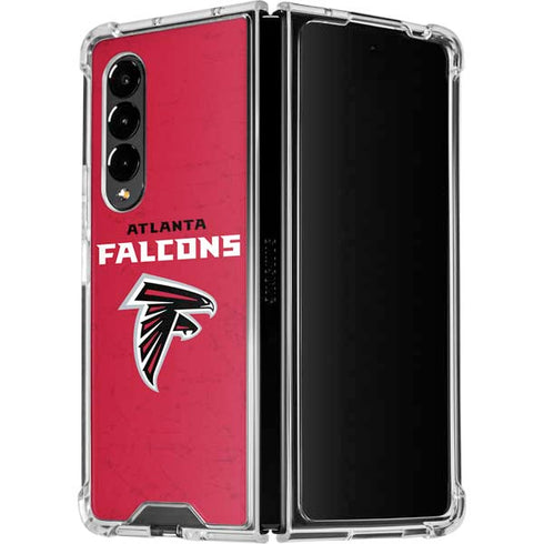 NFL Atlanta Falcons - Alternate Distressed Galaxy Z Fold4 5G Clear Case