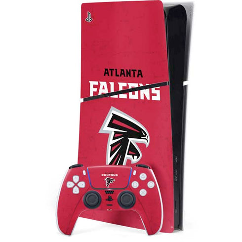 NFL Atlanta Falcons - Alternate Distressed PS5 Slim Digital Edition Bundle Skin