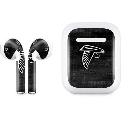 NFL Atlanta Falcons Black & White Apple AirPods Skin