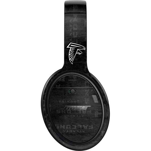 NFL Atlanta Falcons Black & White Bose QuietComfort 35 Headphones Skin