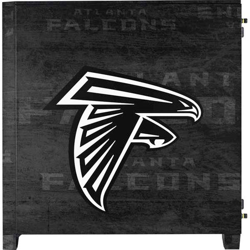 NFL Atlanta Falcons Black & White Corsair 4000D Tempered Glass Mid-Tower ATX Case Skin