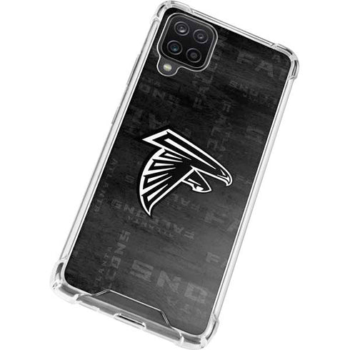 NFL Atlanta Falcons Black & White Galaxy A12 Clear Case
