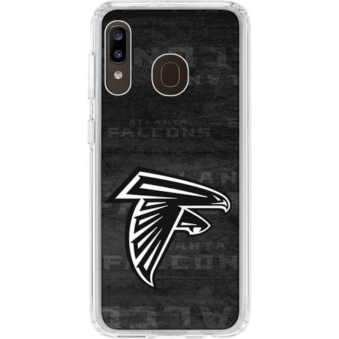 NFL Atlanta Falcons Black & White Galaxy A20 Clear Case