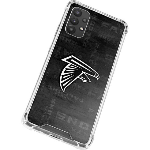 NFL Atlanta Falcons Black & White Galaxy A32 5G Clear Case