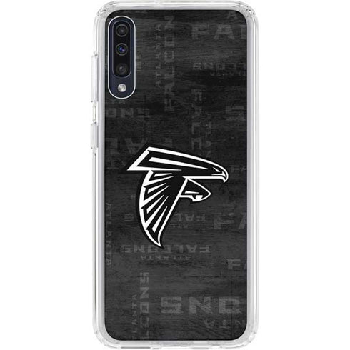 NFL Atlanta Falcons Black & White Galaxy A50 Clear Case