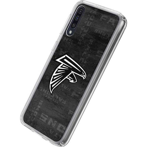 NFL Atlanta Falcons Black & White Galaxy A50 Clear Case
