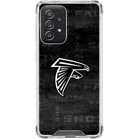 NFL Atlanta Falcons Black & White Galaxy A52 5G Clear Case