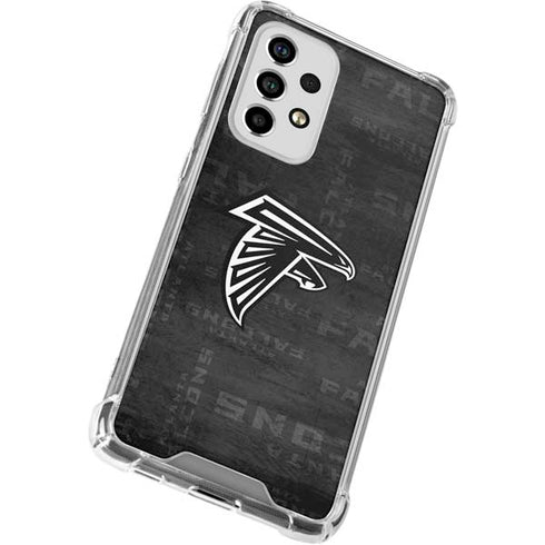 NFL Atlanta Falcons Black & White Galaxy A53 5G Clear Case