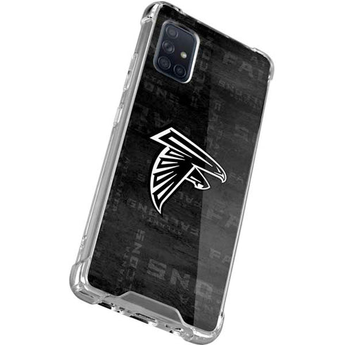 NFL Atlanta Falcons Black & White Galaxy A71 5G Clear Case