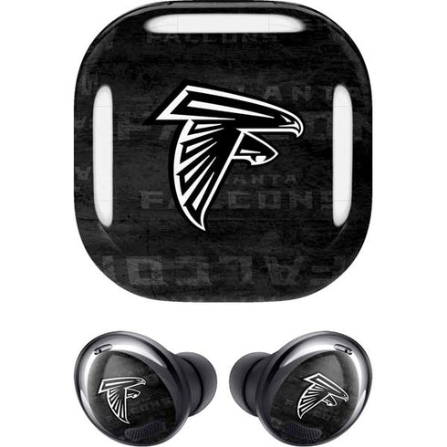 NFL Atlanta Falcons Black & White Galaxy Buds Pro Skin