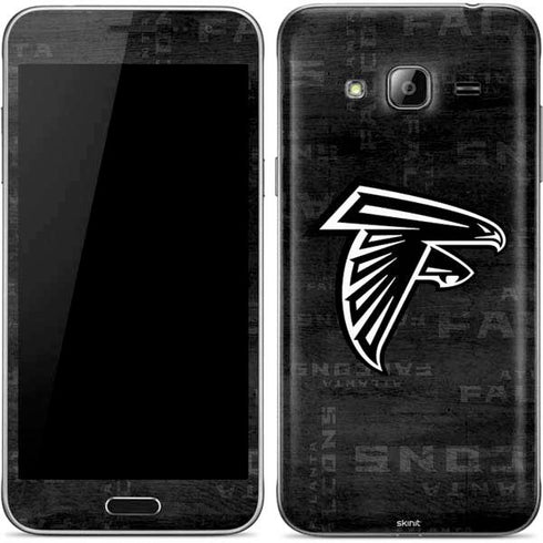 NFL Atlanta Falcons Black & White Galaxy J3 Skin