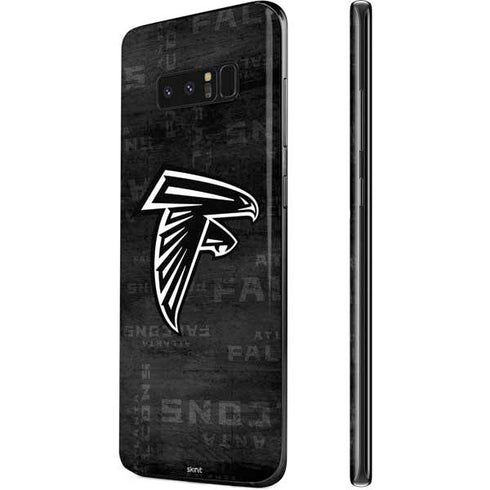 NFL Atlanta Falcons Black & White Galaxy Note 8 Skin