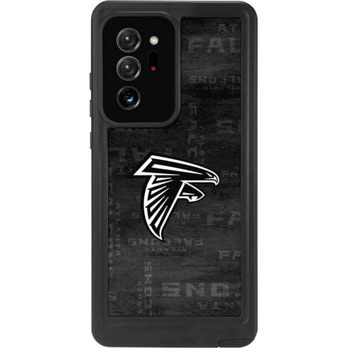 NFL Atlanta Falcons Black & White Galaxy Note20 Ultra 5G Waterproof Case