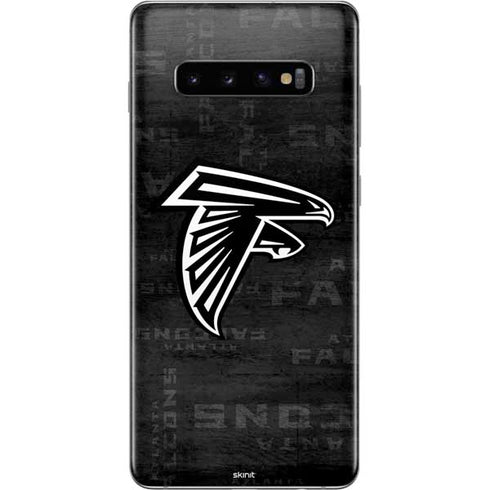 NFL Atlanta Falcons Black & White Galaxy S10 Plus Skin