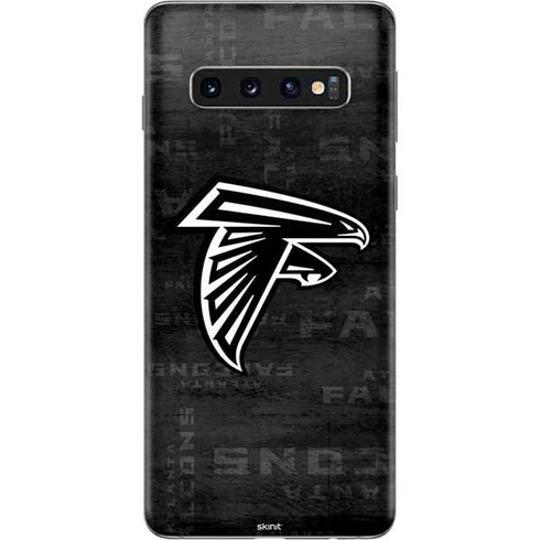NFL Atlanta Falcons Black & White Galaxy S10 Skin