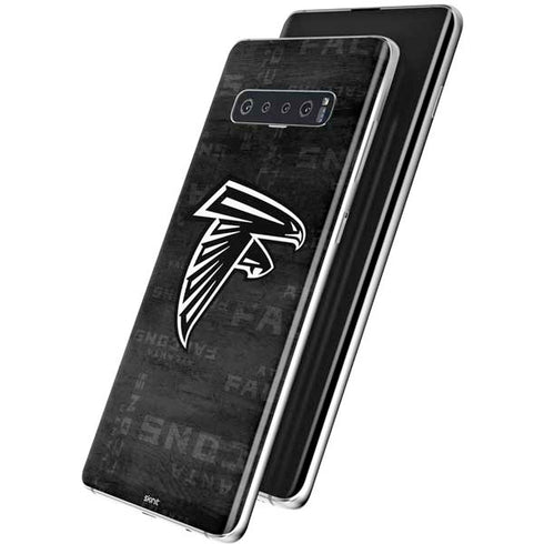 NFL Atlanta Falcons Black & White Galaxy S10 Skin