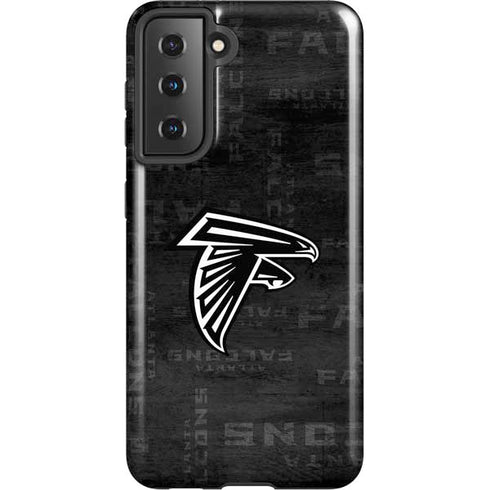 NFL Atlanta Falcons Black & White Galaxy S21 5G Pro Case