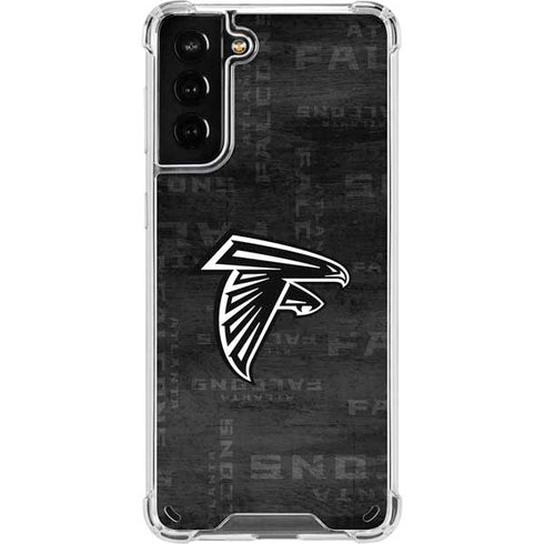 NFL Atlanta Falcons Black & White Galaxy S21 Plus 5G Clear Case