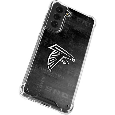 NFL Atlanta Falcons Black & White Galaxy S21 Plus 5G Clear Case