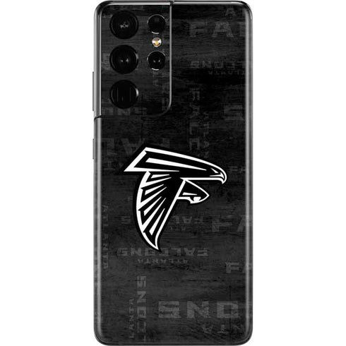 NFL Atlanta Falcons Black & White Galaxy S21 Ultra 5G Skin
