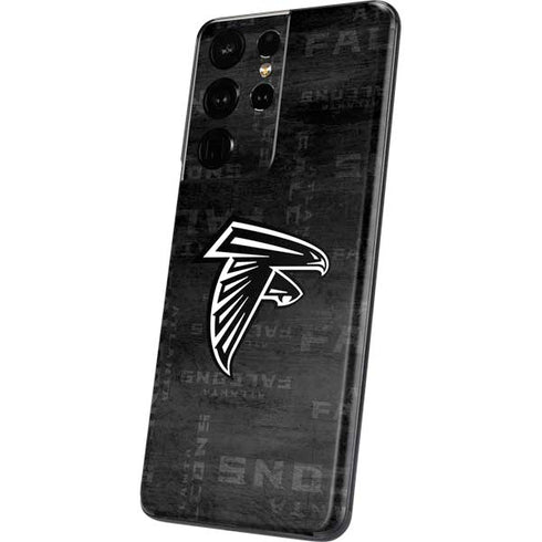 NFL Atlanta Falcons Black & White Galaxy S21 Ultra 5G Skin