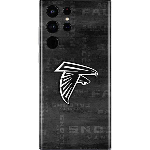 NFL Atlanta Falcons Black & White Galaxy S22 Ultra Skin