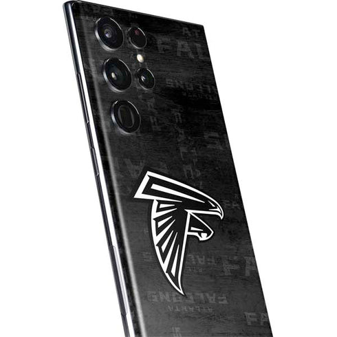 NFL Atlanta Falcons Black & White Galaxy S22 Ultra Skin